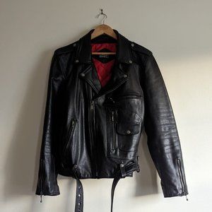 Black Leather Straight to Hell Jacket - LOGAN